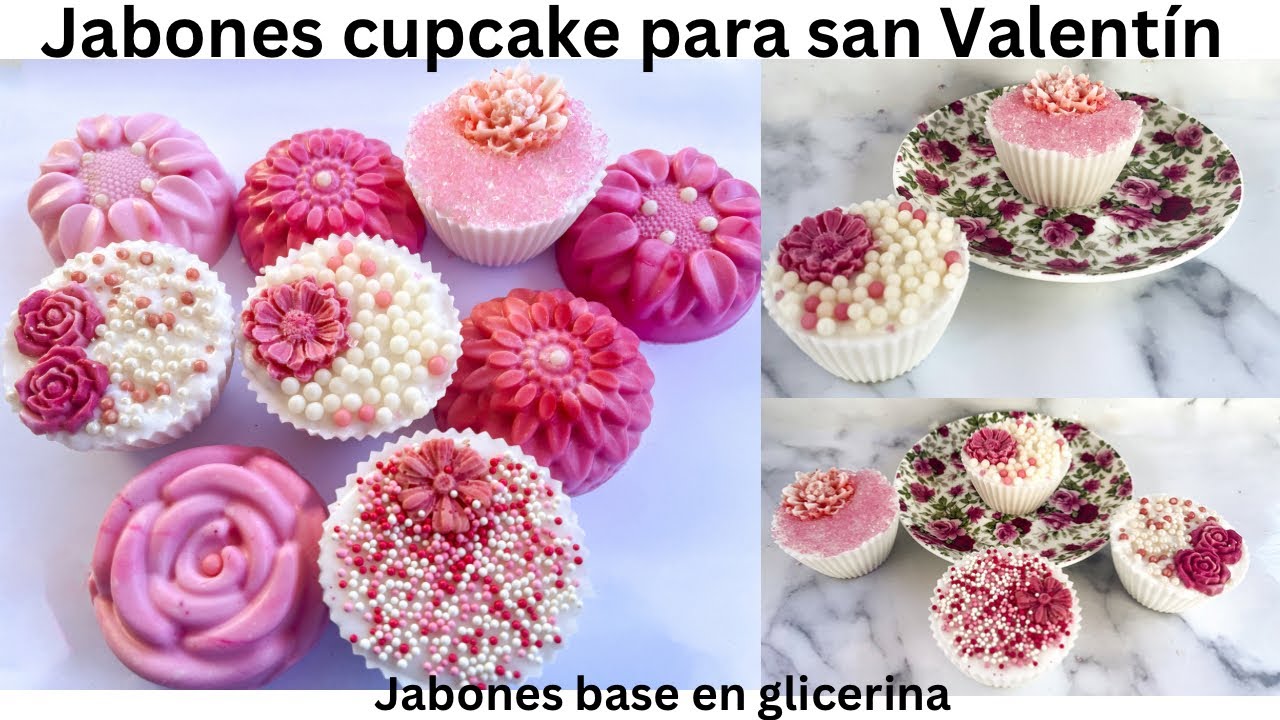 JABONES CUPCAKE PARA SAN VALENTINE fórmula incluida .