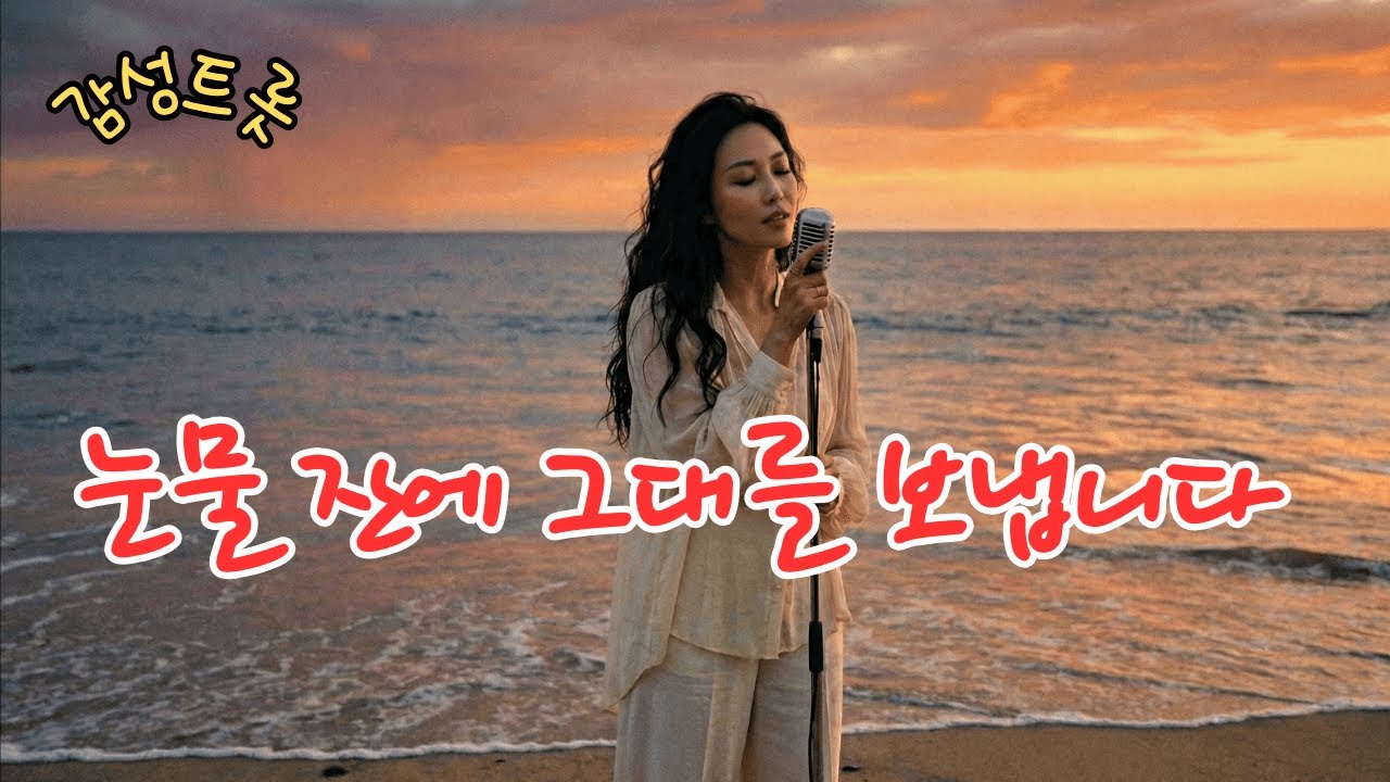 눈물 잔에 그대를 보냅니다｜파도처럼 밀려오는 이별의 노래｜송가인 감성 트롯 AI#눈물잔에그대를보냅니다 #이별트롯 #애절한트롯 #감성트롯 #사연노래 #파도영상 #눈물노래