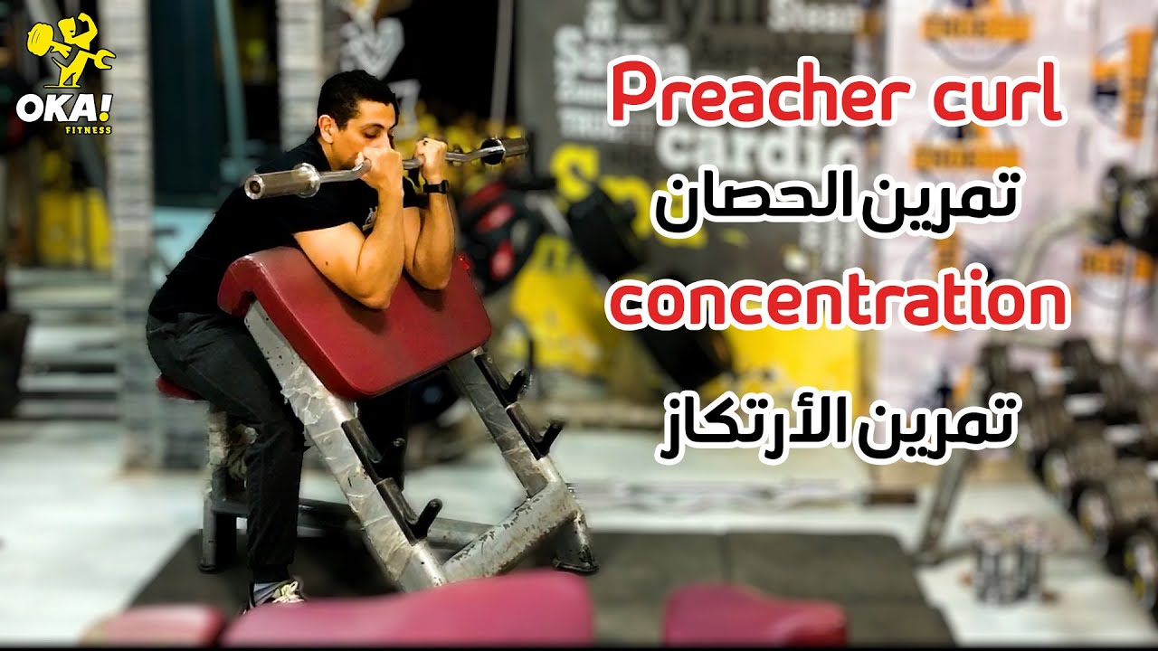 Preacher curl | concentration | تمرين الحصان | تمرين الأرتكاز