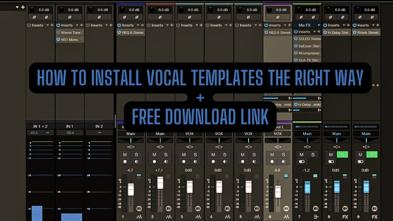 HOW TO INSTALL TEMPLATES IN STUDIO ONE 6 /  (WAVES PLUGINS) #wavesplugins