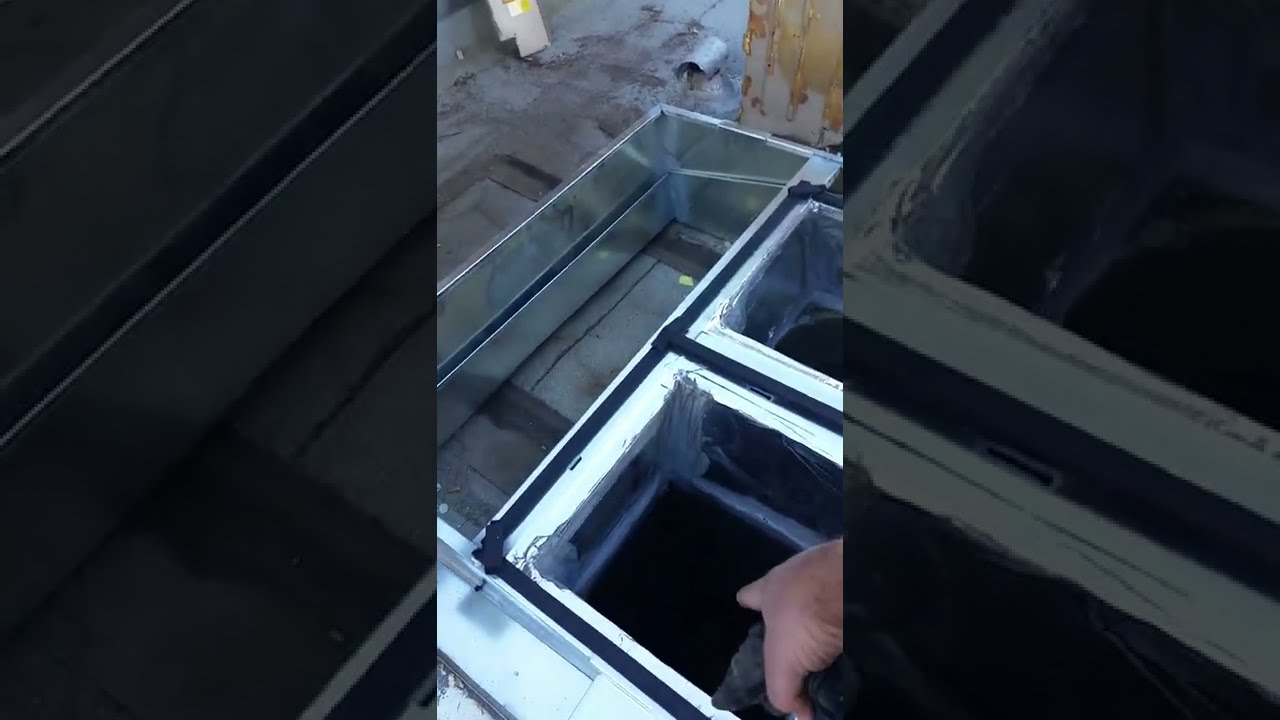 Installing a roof curb for a package unit!