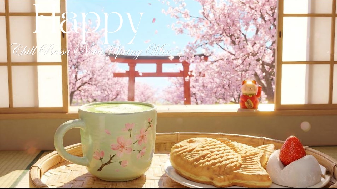 Chill Bossa Nova Spring Mix 🌸 Peaceful Garden Cafe 🌿 Relaxing Study Session Music
