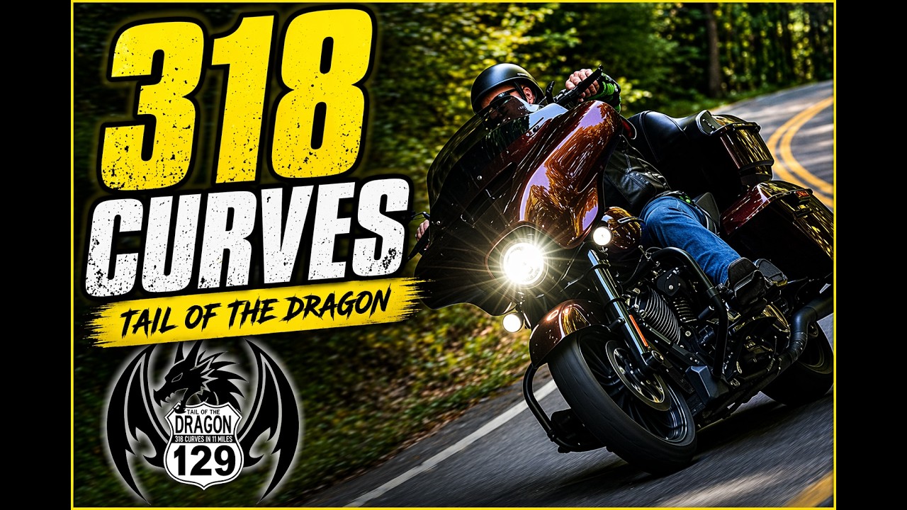 Tail of the Dragon on a Street Glide | Crash Bar GoPro | Close Call