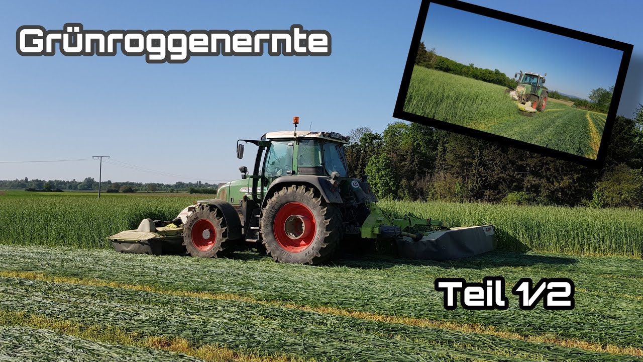 GRÜNROGGENERNTE 2020 Teil 1/2 | Mähen mit Fendt 415 Vario und Claas Corto 3200 & Disco 4000