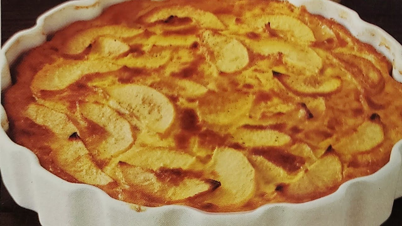 Apple vanilla custard Tart - Tart Alsacienne