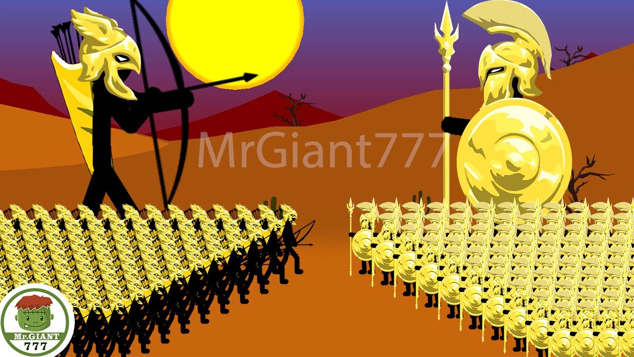 ARMY x9999 GOLDEN ARCHER KYTCHU VS GOLDEN SPEARTON ARMY UNIT | Stick War Legacy Mod | MrGiant777