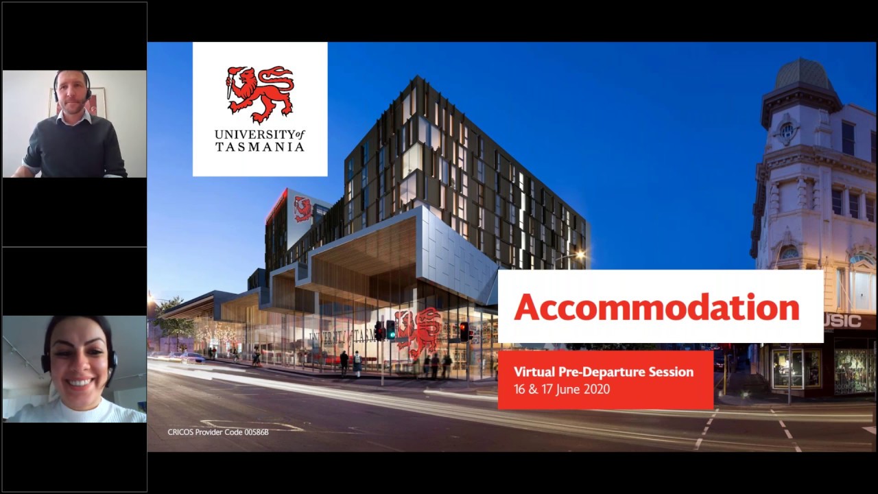 University of Tasmania Virtual Pre departure Sessions - Accommodation | University of Tasmania