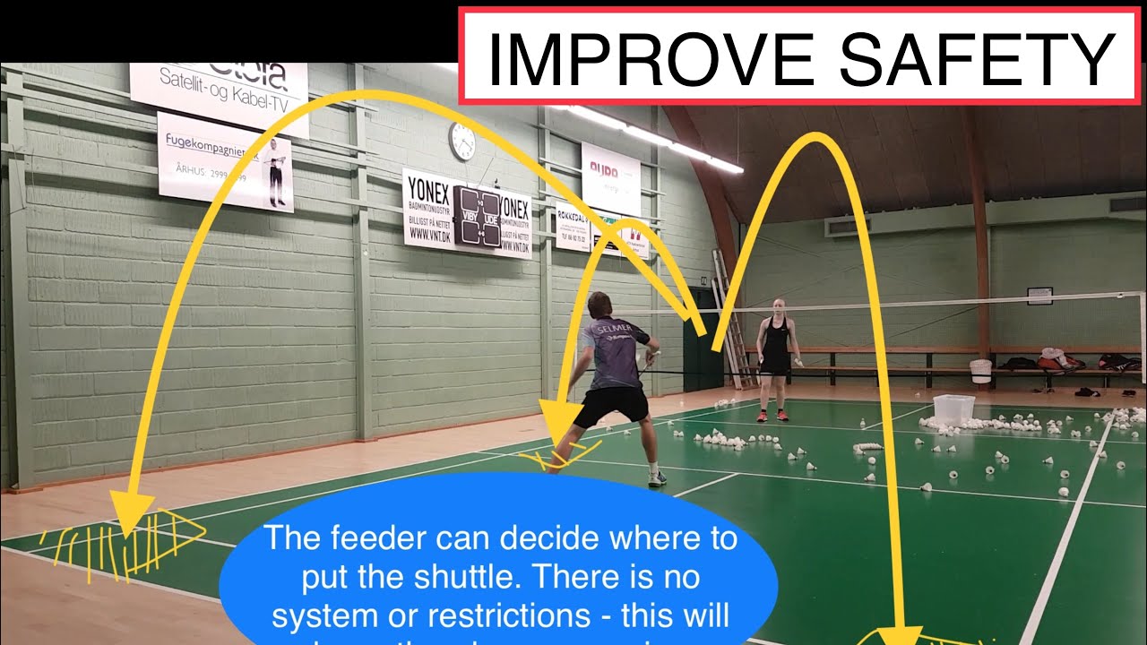 BADMINTON EXERCISE #53 - SAFETY, RETURN TO THE FRONT FOREHAND CORNER