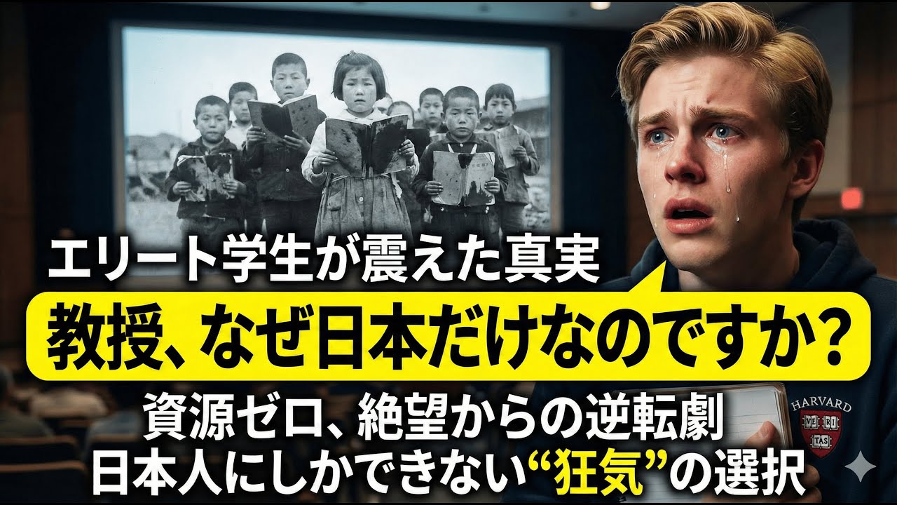 【海外の反応】「第二の日本は二度と現れない」ハーバード教授が断言。世界が100年経っても再現できない“唯一の奇跡”の正体に世界が驚愕！