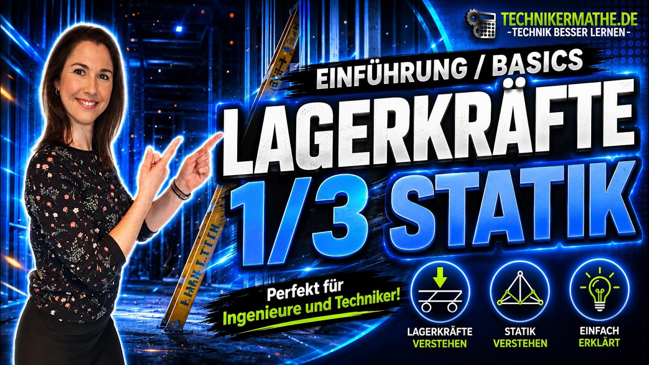 Lagerkräfte berechnen | Prüfungsaufgabe [1/3] 🟢 Statik optimal für Ingenieure & Techniker [2022]