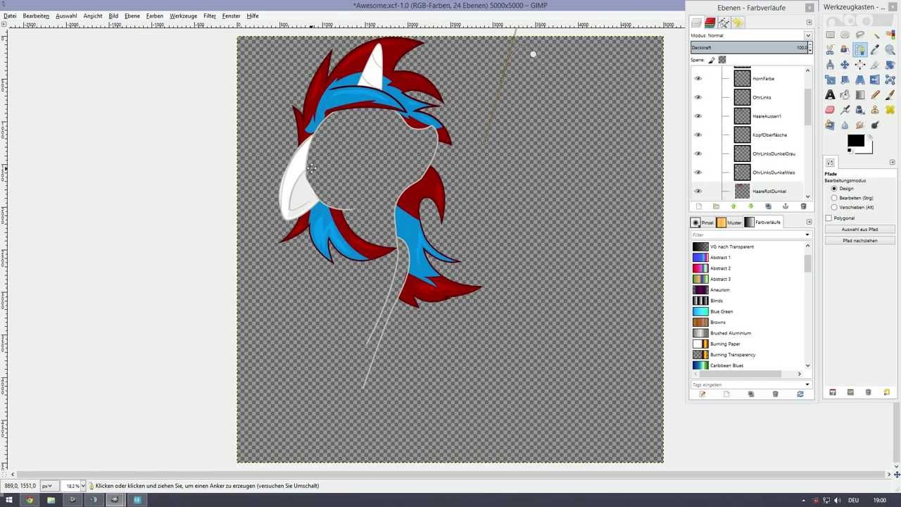 GIMP 2 Tutorial: Vectoren Zeichnen / Pfade Tool