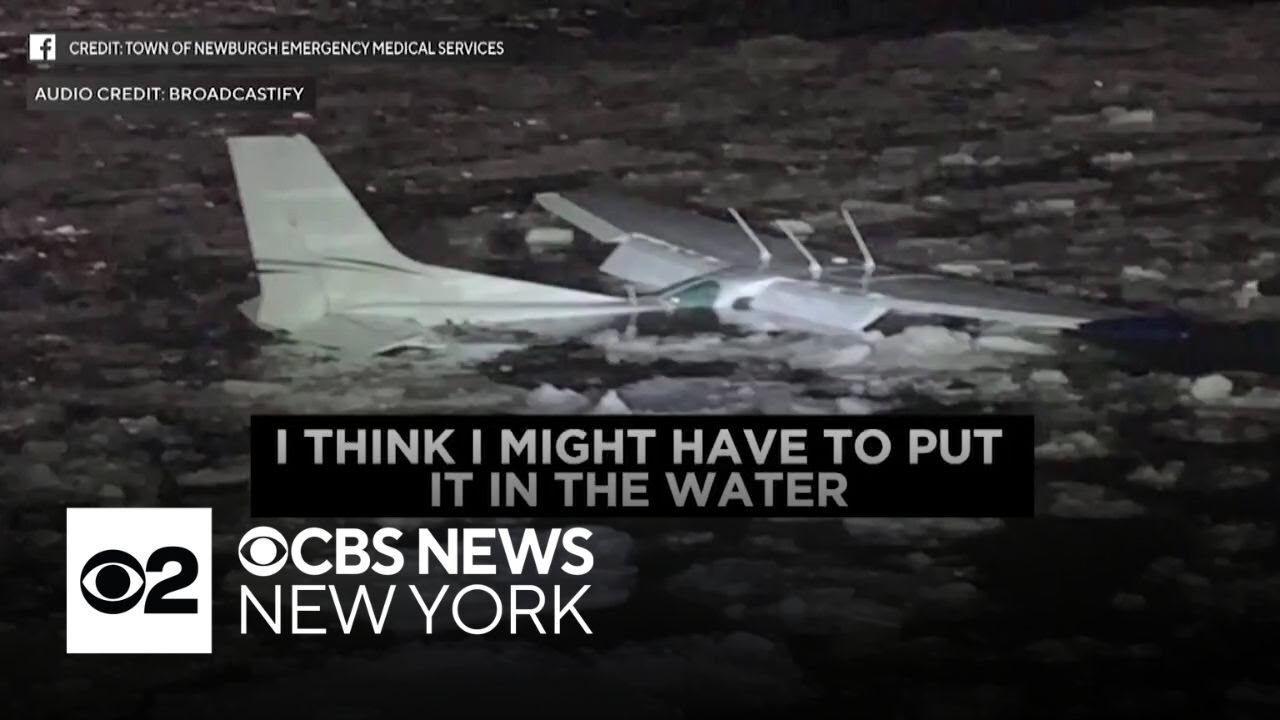 Small plane remains in Hudson River following emergency landing