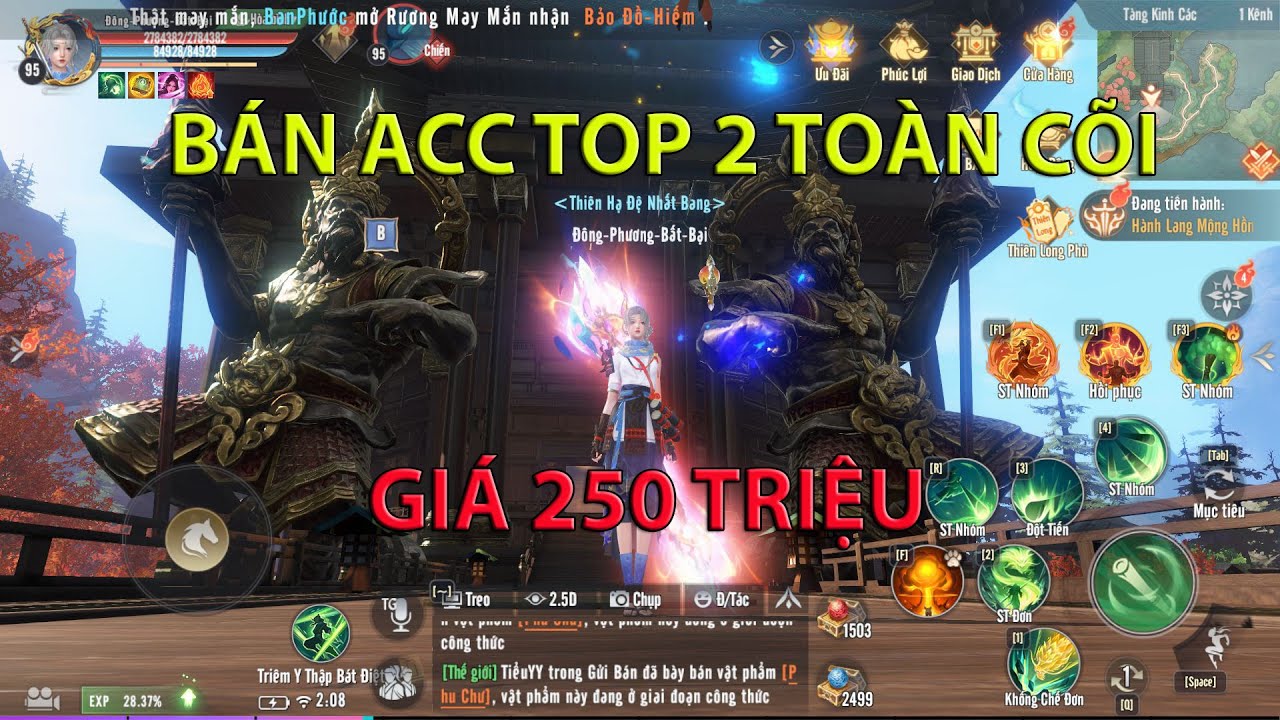 THIÊN LONG BÁT BỘ 2 VNG: Bán Acc Đông-Phương-Bất-Bại Giá 250tr | Top 2 Toàn Cõi TLBB2 - VNG