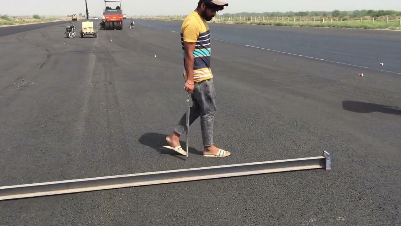 3 mater straight Edge Check. Tolerance. DBM surface  runways