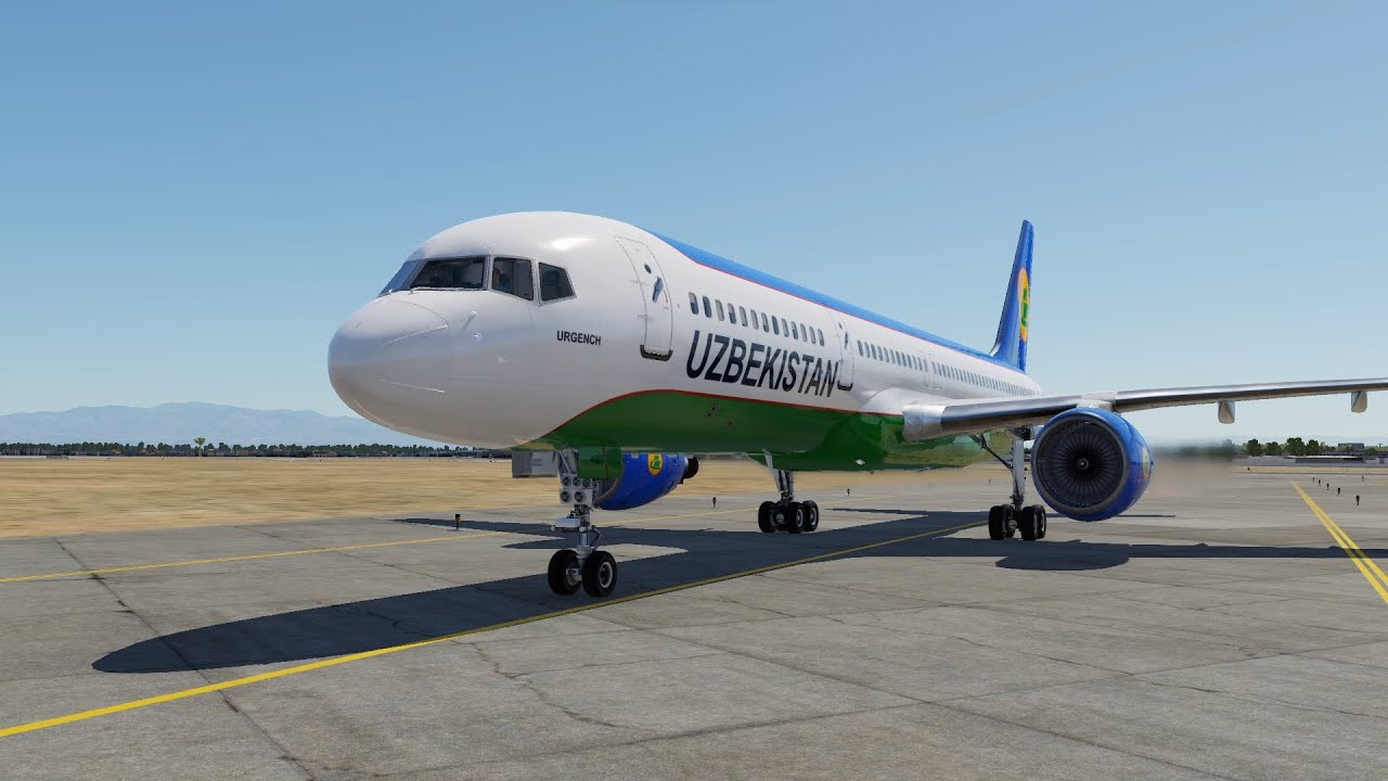 X-Plane 12! Urgench - Tashkent! Boeing 757-200 Uzbekistan Airways UK75701! FF B752 Vatsim!