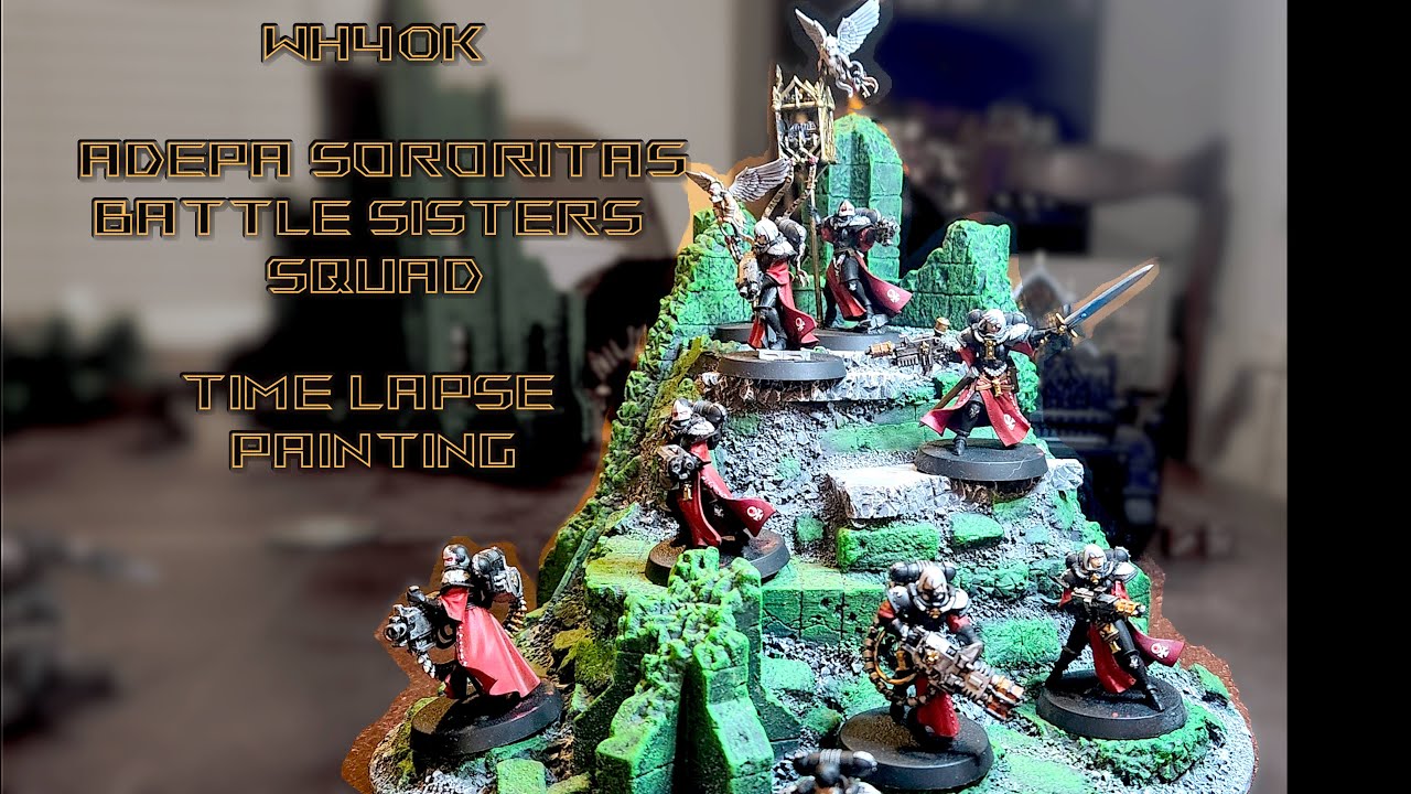 Warhammer 40K Adepta Sororitas Battle Sisters Squad Time lapse Painting