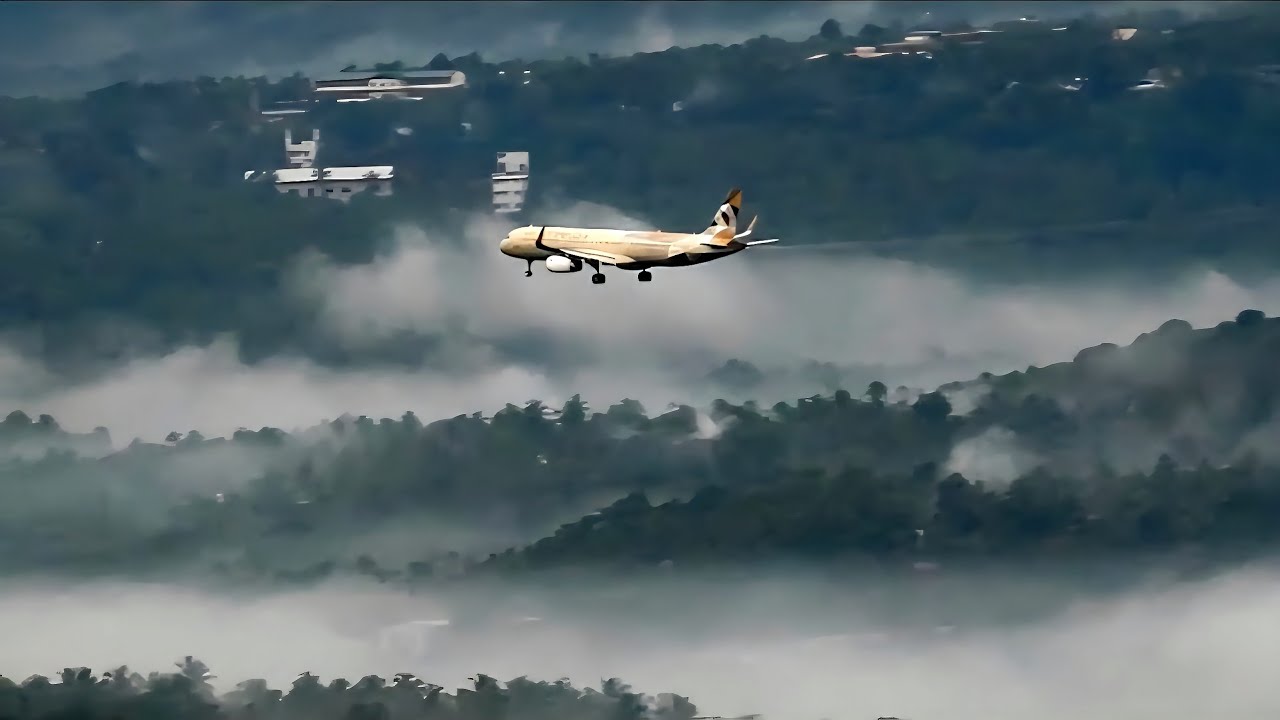 Etihad | കരിപ്പൂർ എയർപോർട്ടി ഇറങ്ങുന്ന ദൃശ്യം | Etihad Airbus A321-231 Landing At Kozhikode Airport