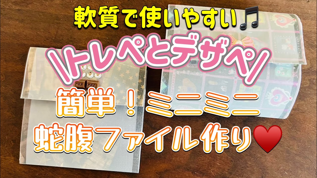 簡単‼️ミニ×2蛇腹ファイル⭐️
