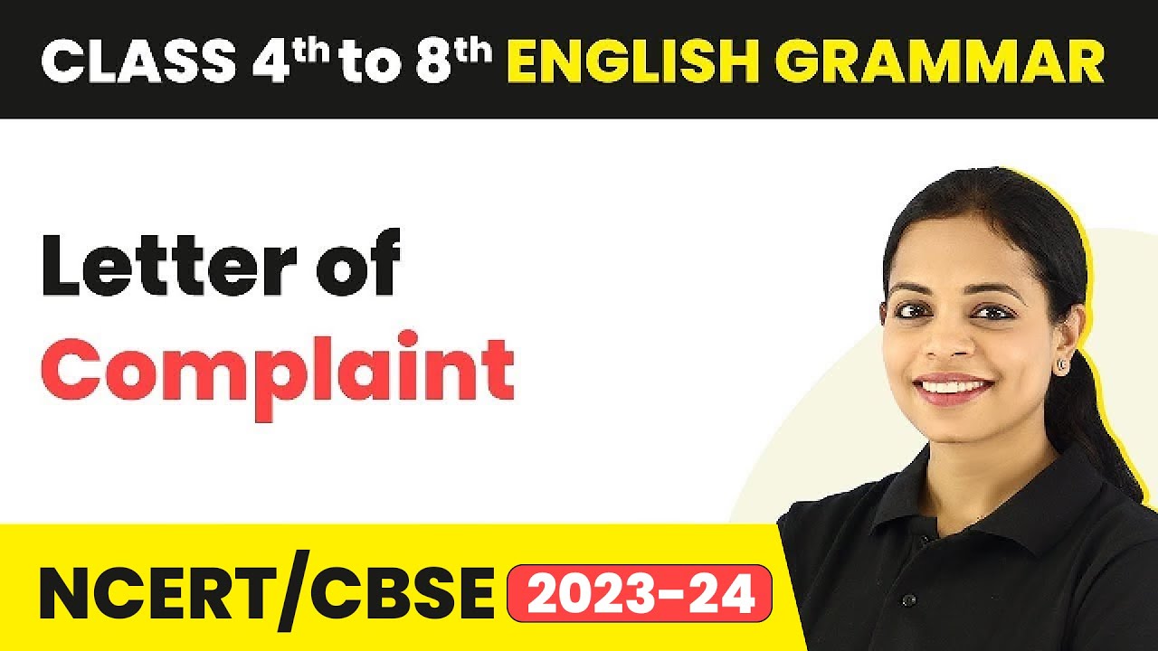 Letter of Complaint - Official Letter | Formal Letter | Class 4 - 8 English Grammar