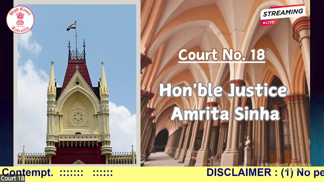 08 June 2026 | Court No. 18 | Live Streaming of the Court proceedings