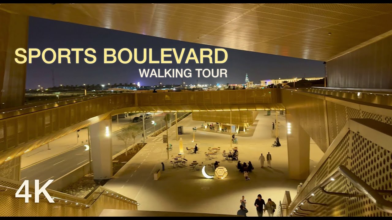 Inside Riyadh’s Sports Boulevard Walk Tour in 4k | The World's Longest Sports Destination