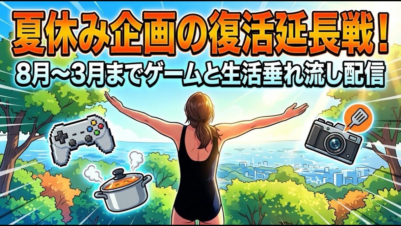 ♯１３３日目　明けましておめでとう！２０２６年【夏休み企画の延長戦の復活延長！８月～１１月・１２月～３月までルーレットで決めたゲームと生活配信ぶっ通しやりきってみた】