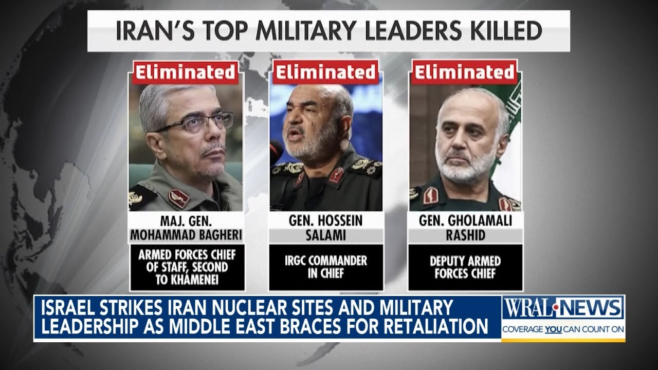 Israel strikes Iran's nuclear and military sites, and kills its top generals