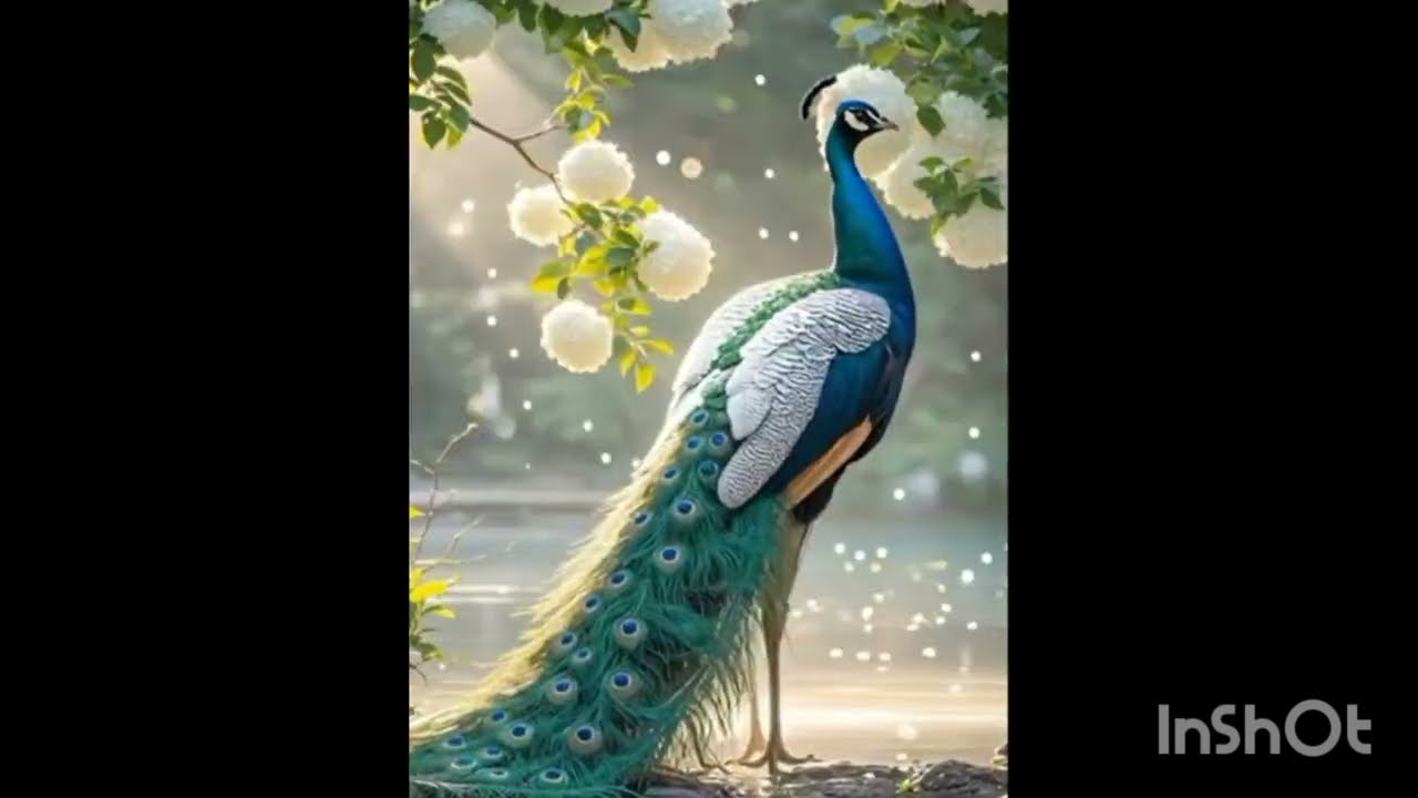All beautiful peacock in one frame dance
