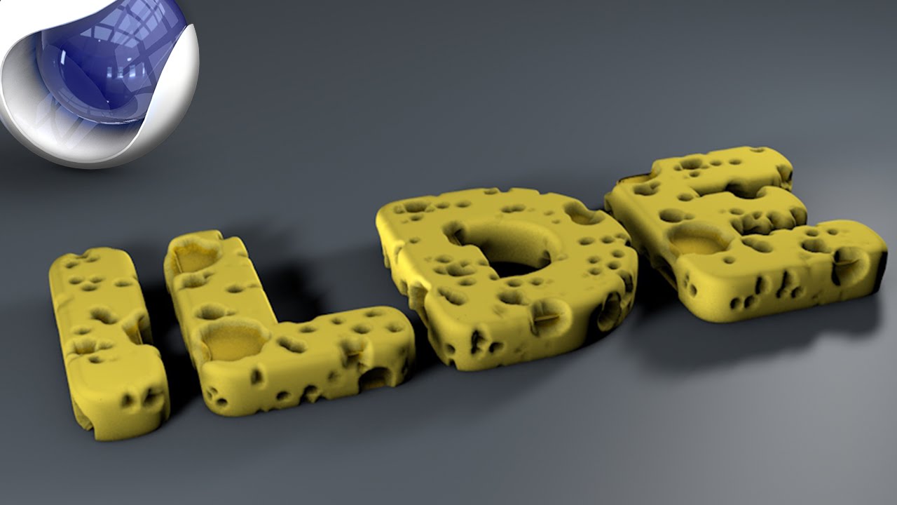 Haz un texto de queso con Cinema4d // tutorial by @ildefonsosegura