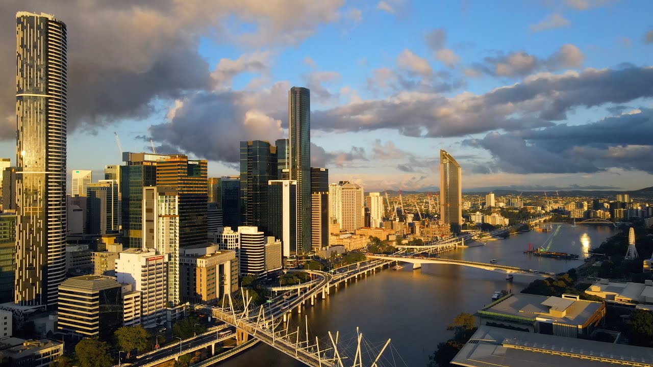 Brisbane, QLD, Australia, (Flying over Australia) 4k Drone footage