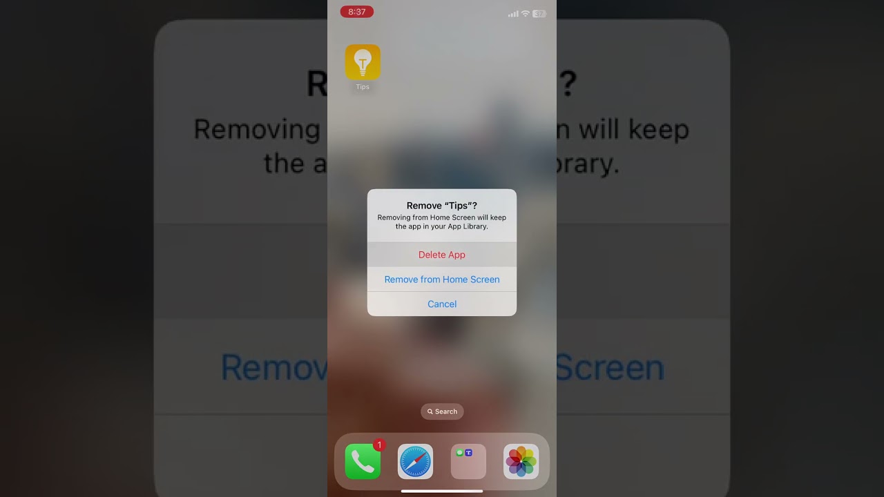 iPhone: Delete App from Home Screen