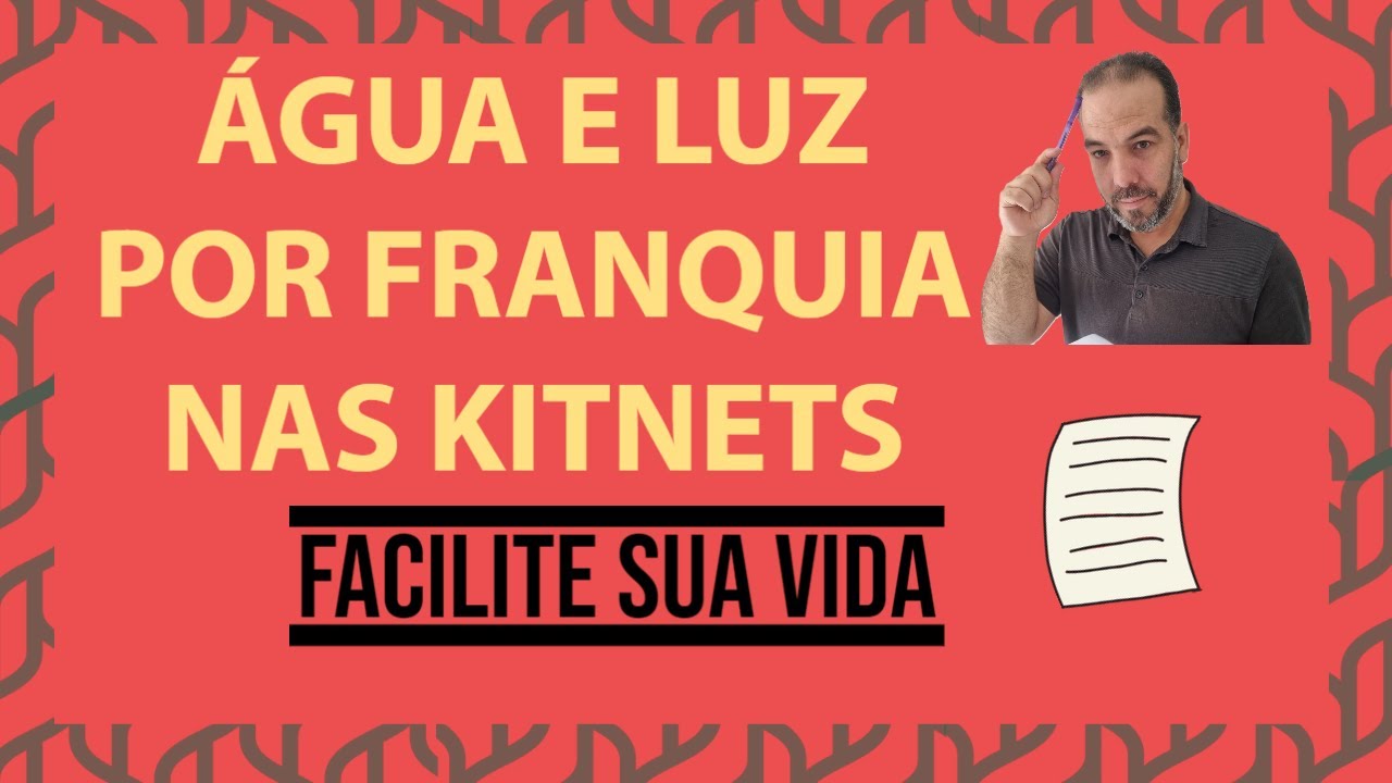 FACILIDADE PARA O KITNEITEIRO - AGUA E LUZ POR FRANQUIA