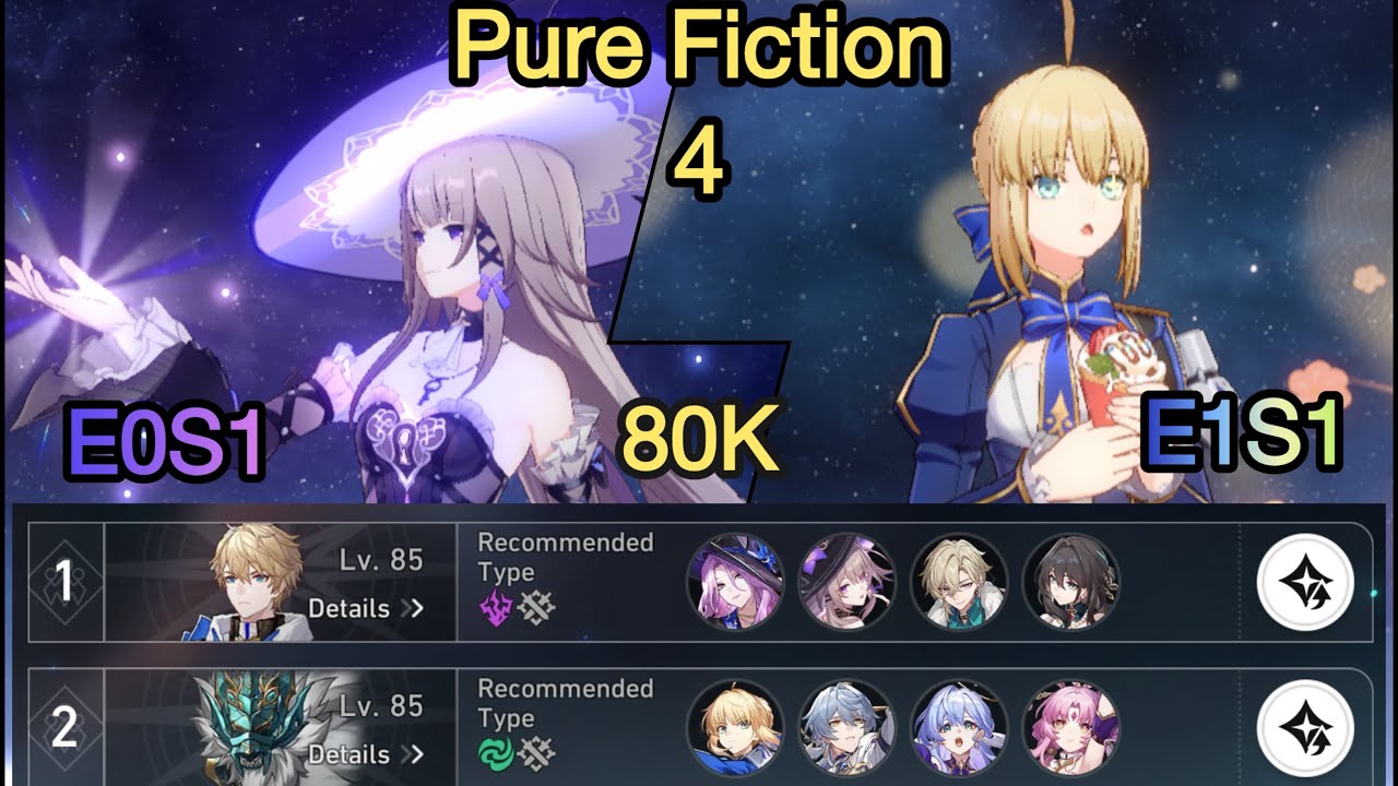 The Herta E0S1/ Saber E1S1 - Pure Fiction 4 80k - Honkai: Star Rail
