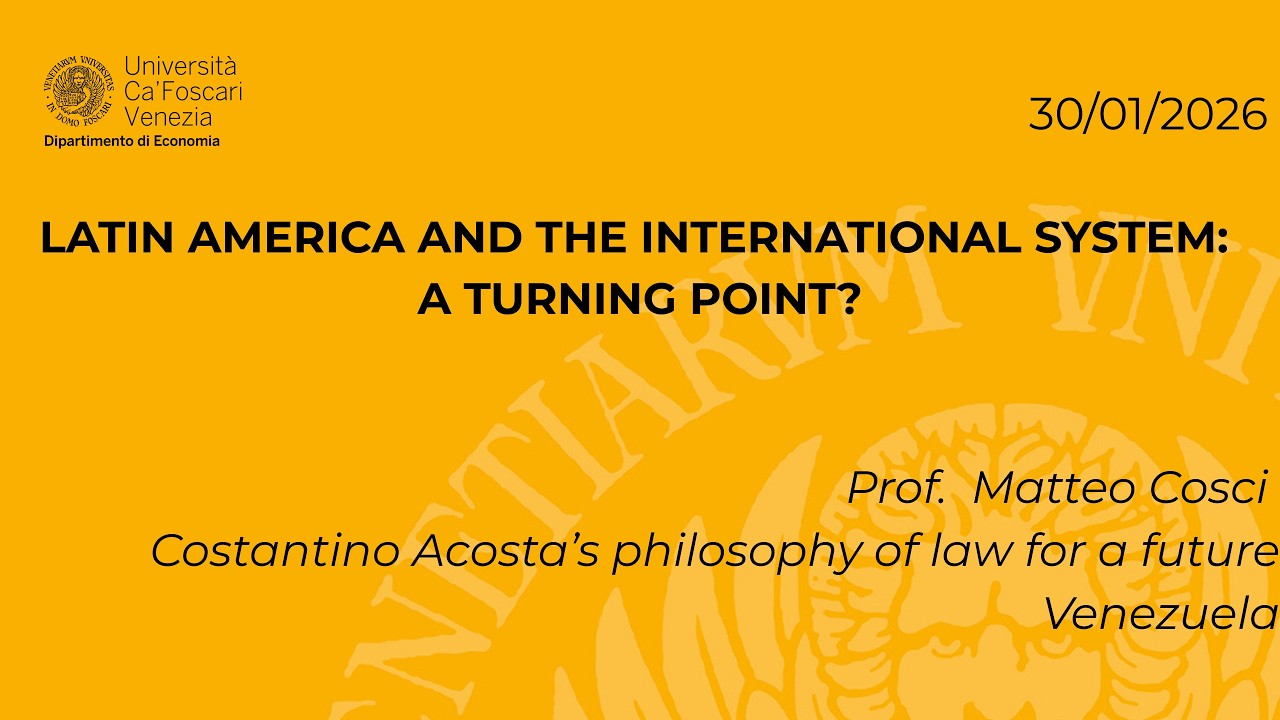Costantino Acosta’s philosophy of law for a future Venezuela