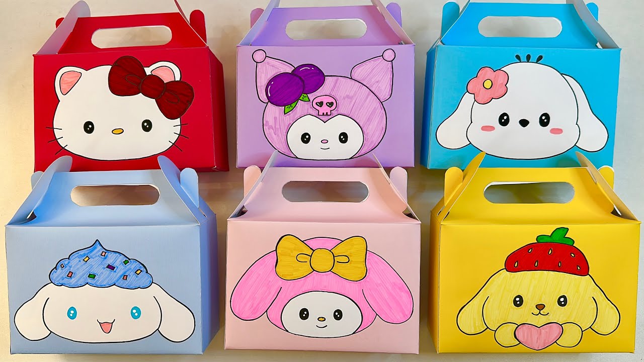 [💸paper diy💸] SANRIO BLIND BOXES unboxing! | asmr
