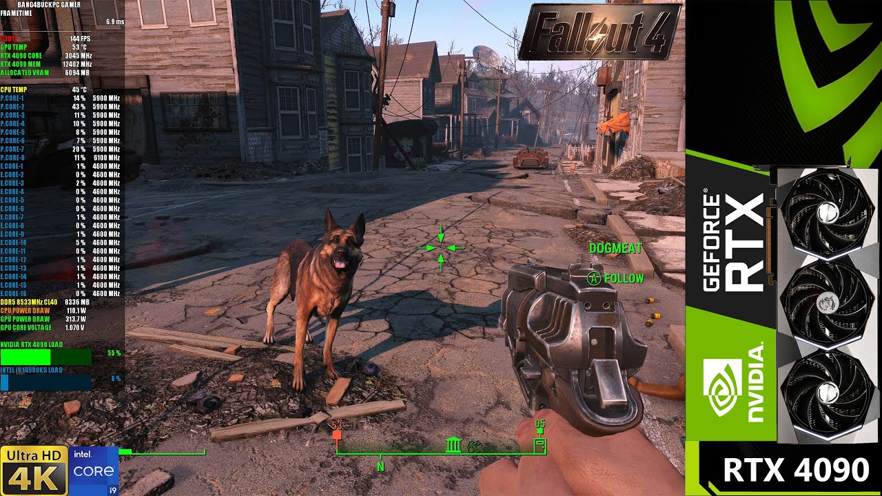 Fallout 4 Next Gen Update and HD Texture Pack, Ultra Settings 4K | RTX 4090 | i9 14900KS