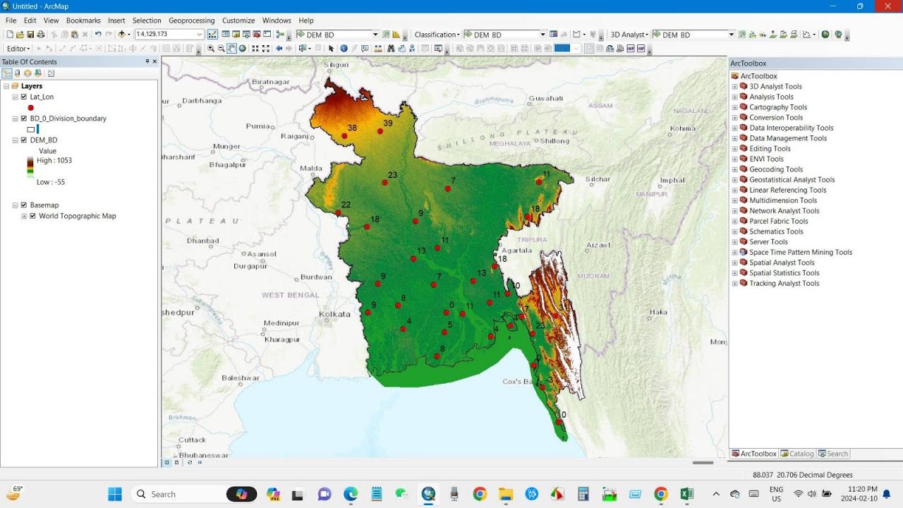Extract Elevation Values from DEM
