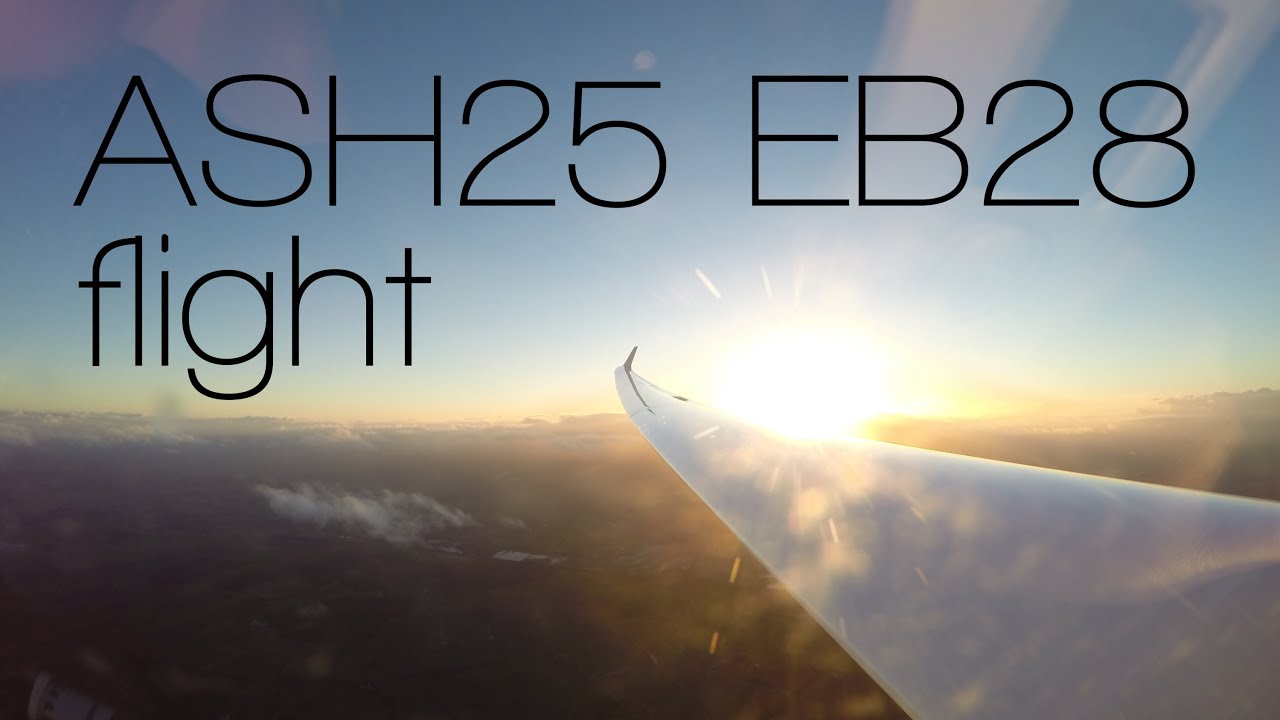 Ash25 eb28 glider flight from the London Gliding Club