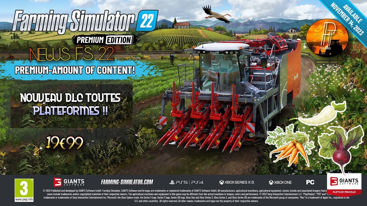 [NEWS FS22] PREMIUM EXPANSION + ADD ON STRAW HARVEST POUR FS22??  VIVE LA CAROTTE  ET LES PELLETS !!