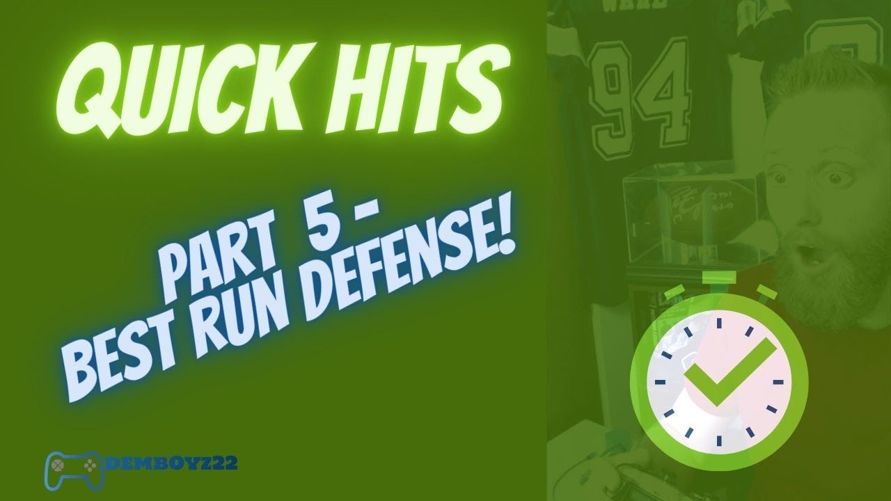Best Run Defense Madden 21 - quick hits