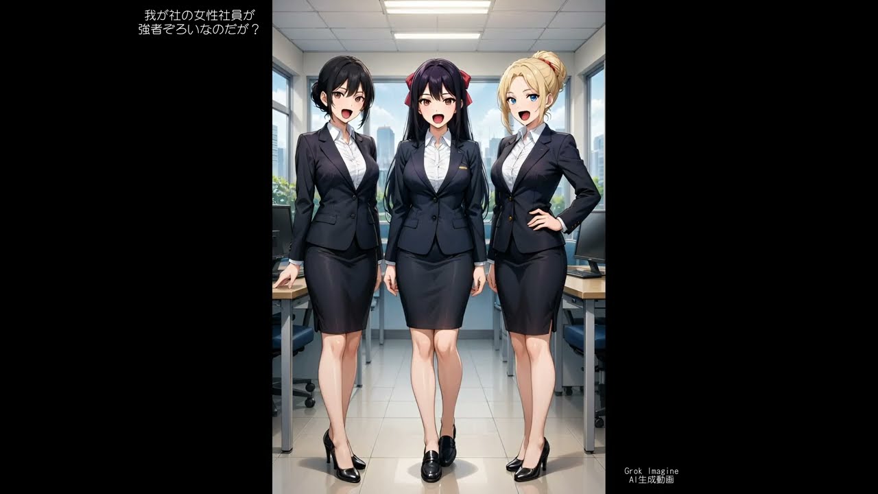 【AI生成動画】我が社の女性社員が強者ぞろいなのだが？（PC/TV向け）