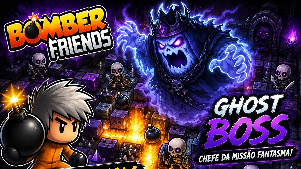 Bomber Friends MISSÃO FANTASMA NÍVEL 30 FINAL BOSS 👻