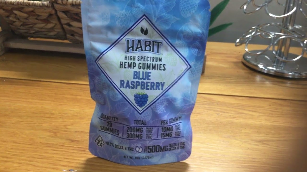 New product spotlight Habit CBD Delta 9 and Delta 8 Blue raspberry gummies