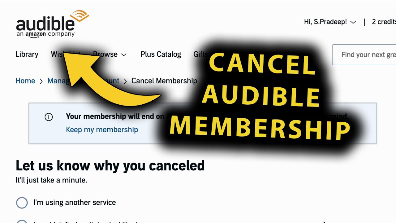 Как отменить подписку на Amazon Audible и бесплатную пробную версию (2 способа)