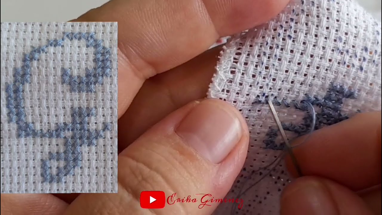 ponto cruz letra g #crossstitch #bordado #flosstube #puntodecruz #pontocruz #passoapasso