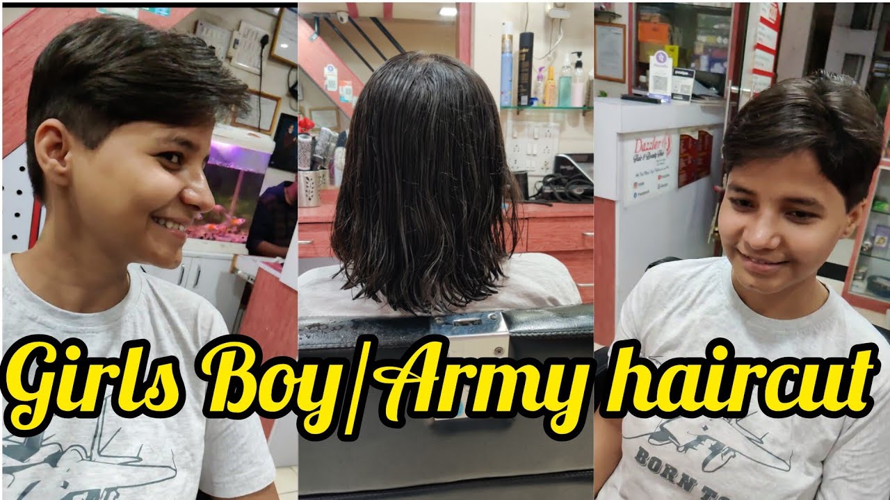 She looks very pretty !💇😘🥰 after her new look || Indian army womens short haircut || girlsboyhaircut