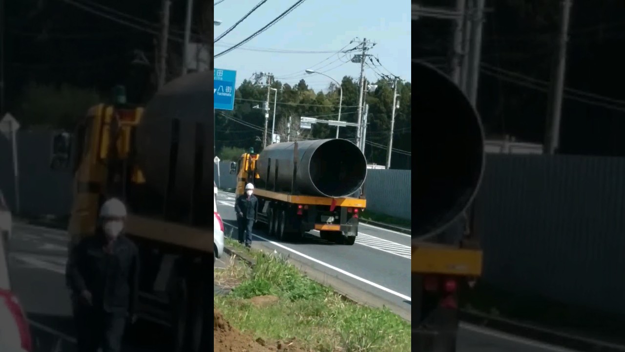 The Moment Cars Carry Super Big Iron Pipes |  #mayxuclat #excavator