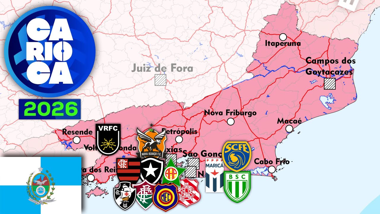 Carioca 2026 - Conheça os Clubes, Cidades e Estádios
