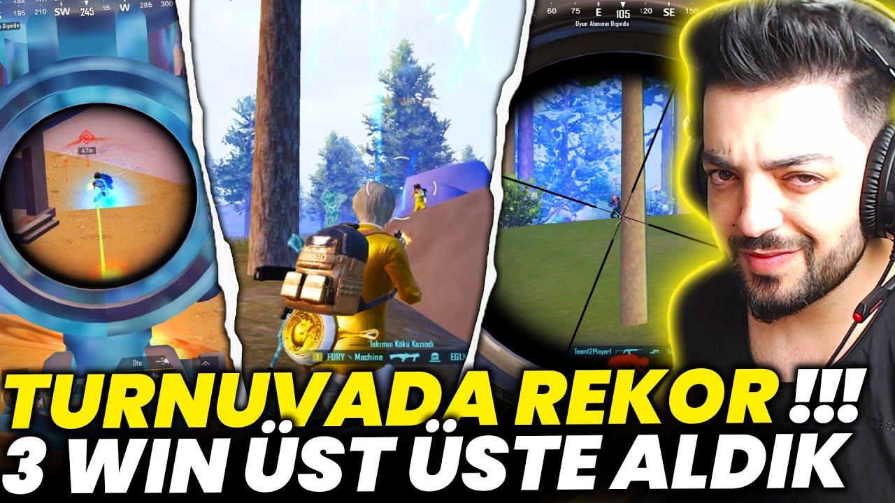 TURNUVADA REKOR !! 3 WİN ÜST ÜSTE ALDIK - FURY TEAM PUBG Mobile