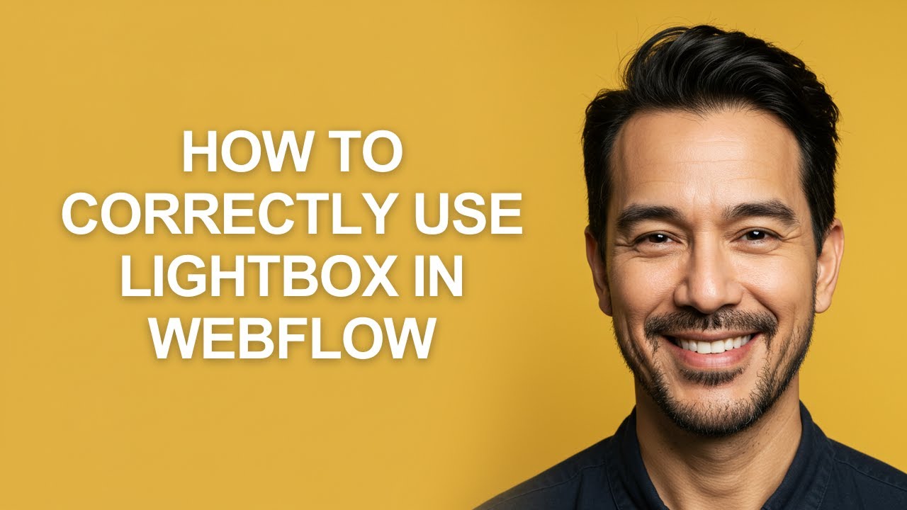 How To Correctly Use Lightbox In Webflow - KevinHowTo